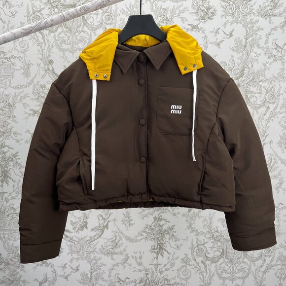 miumiu 25ss new technical hooded down jacket - Picture 1 of 7